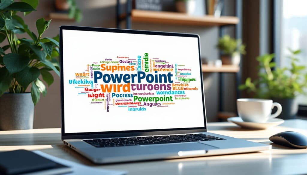 apprenez à créer un nuage de mots sur powerpoint facilement et rapidement grâce à notre guide étape par étape, sans besoin de logiciels supplémentaires.