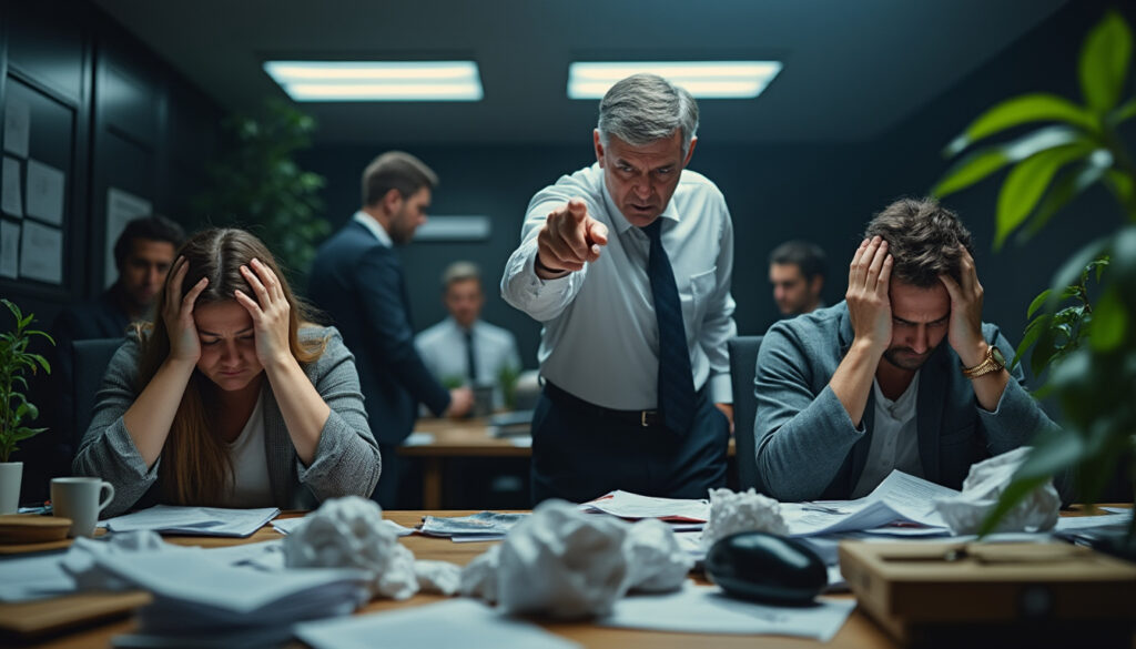 découvrez les 15 commandements du manager toxique, identifiez les signes révélateurs et explorez des solutions clés pour améliorer votre environnement de travail.